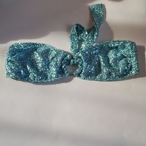 Pinkini sequins bikini top large size